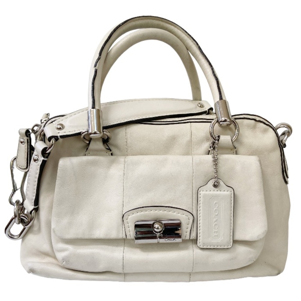 Coach Kristin Leather Satchel in Chalk (Ivory) D1093-14782